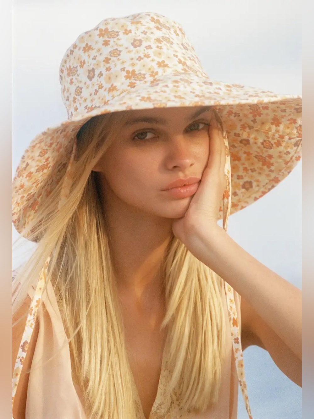 Lack of Color Holiday Bucket Hat in Peach Blossom
